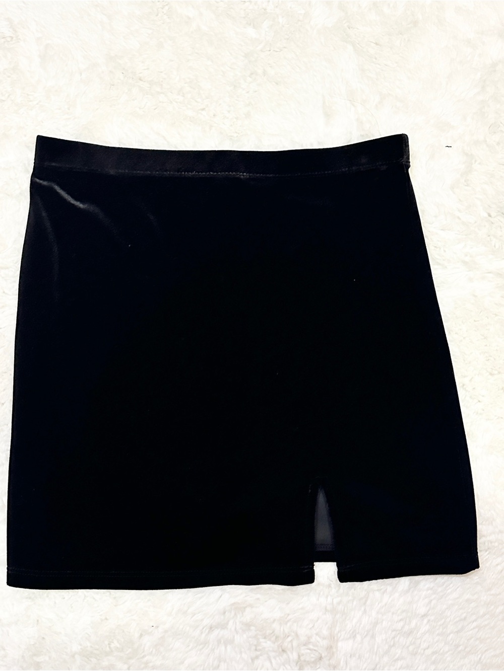 Black Velvet Mini Skirt